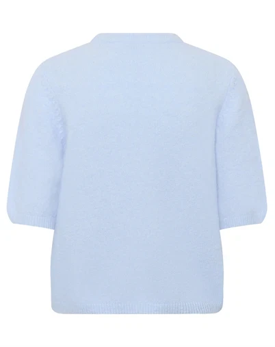 Gestuz - GZAlpha Strik T-shirt - Blue Finch Melange 